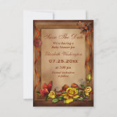 Rozen en vlinder Baby shower Opslaan Datum Save The Date (Achterkant)
