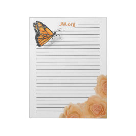 Rozen en vlinder voor 40 pagina's JW Notitieblok