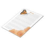 Rozen en vlinder voor 40 pagina's JW Notitieblok (Schuin)