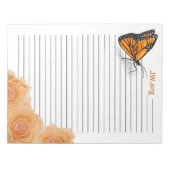 Rozen en vlinder voor 40 pagina's JW Notitieblok (Voorkant)