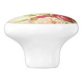 Rozen en vlinderknobbels keramische knop (Zijkant)