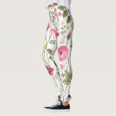 Rozen en vlinders: Bloemen naadloos Leggings (Links)
