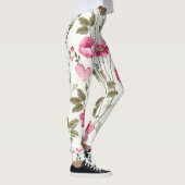Rozen en vlinders: Bloemen naadloos Leggings (Rechts)