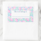 Rozen en Vlinders Boekplaten aan te passen Rechthoekige Sticker (Tas)