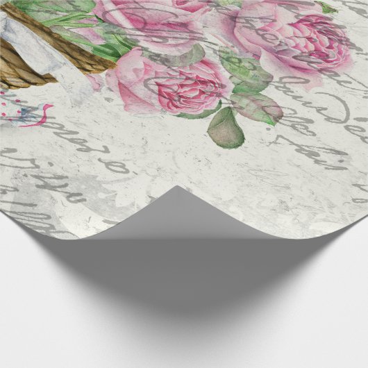  Rozen en vlinders Cadeaupapier (Hoek)