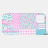 Rozen en vlinders, Faux Patchwork iPad Case (Achterkant (horizontaal))