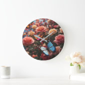 Rozen en vlinders grote klok (Huis)
