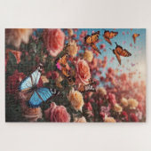Rozen en vlinders legpuzzel (Horizontaal)