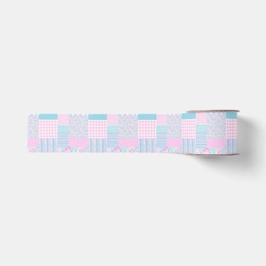 Rozen en Vlinders Nep Patchwork Lint (Voorkant)