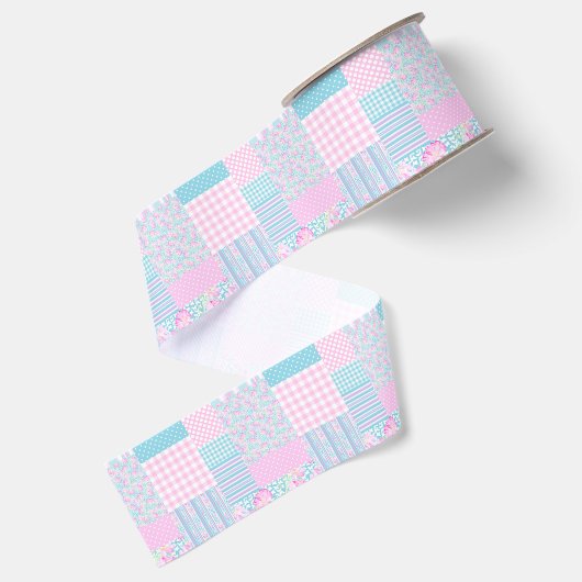 Rozen en Vlinders Nep Patchwork Lint (Achterkant)