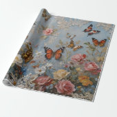 Rozen en vlinders Print Decoupage / Cadeaupapier (Uitgerold)