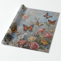 Rozen en vlinders Print Decoupage /