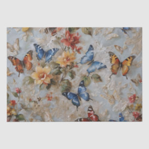 Rozen en vlinders Print Decoupage / Tissuepapier