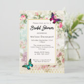 rozen en Vlinders Vrijgezellenfeest nodigen uit Kaart (Staand voorkant)