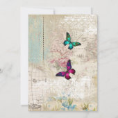 rozen en Vlinders Vrijgezellenfeest nodigen uit Kaart (Achterkant)