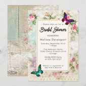 rozen en Vlinders Vrijgezellenfeest nodigen uit Kaart (Voorkant / Achterkant)