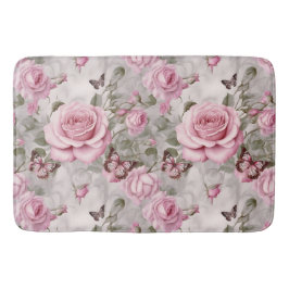 Rozen en vlinders Waterverf Badmat