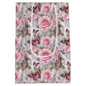 Rozen en vlinders Waterverf Bloemen Medium Cadeauzakje (Achterkant)