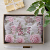 Rozen en vlinders Waterverf Bloemen Tissuepapier (Geschenk)