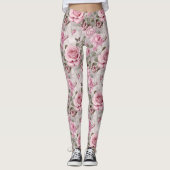 Rozen en vlinders Waterverf Leggings (Voorkant)
