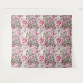 Rozen en vlinders Waterverf Wandkleed (Voorkant (horizontaal))