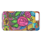 Rozen en vogels Case-Mate iPhone case (Achterkant (Horizontaal))