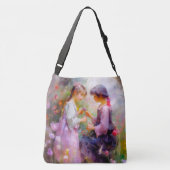 Rozen en vriendschap delen crossbody tas (Achterkant)