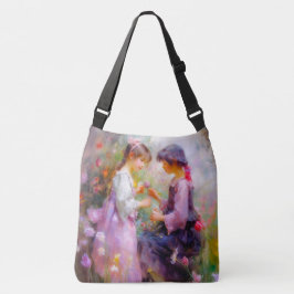 Rozen en vriendschap delen crossbody tas