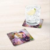 Rozen en vriendschap delen kartonnen onderzetters (Insitu)