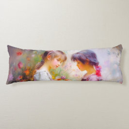 Rozen en vriendschap delen lichaamskussen