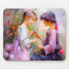 Rozen en vriendschap delen muismat