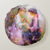 Rozen en vriendschap delen rond kussen (Achterkant)