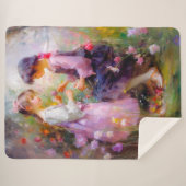 Rozen en vriendschap delen sherpa deken (Voorkant (horizontaal))