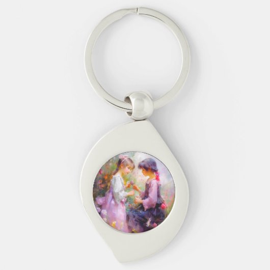 Rozen en vriendschap delen sleutelhanger (Voorkant)