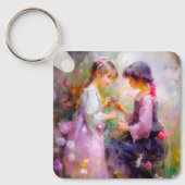 Rozen en vriendschap delen sleutelhanger (Voorkant)