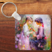 Rozen en vriendschap delen sleutelhanger (Voorkant)