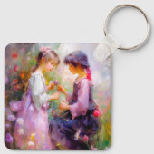 Rozen en vriendschap delen sleutelhanger (Achterkant)