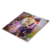 Rozen en vriendschap delen tegeltje (Zijkant)