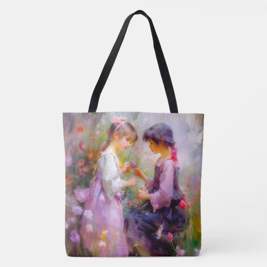 Rozen en vriendschap delen tote bag (Voorkant)