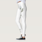 Rozen en wilde bloemen op witte Leggings (Links)