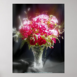 rozen en wilde bloemen poster