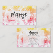 *~* Rozen en Wisteria Bloemen MASSAGE Bloemen Visitekaartje (Voorkant / Achterkant)