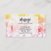 *~* Rozen en Wisteria Bloemen MASSAGE Bloemen Visitekaartje (Achterkant)