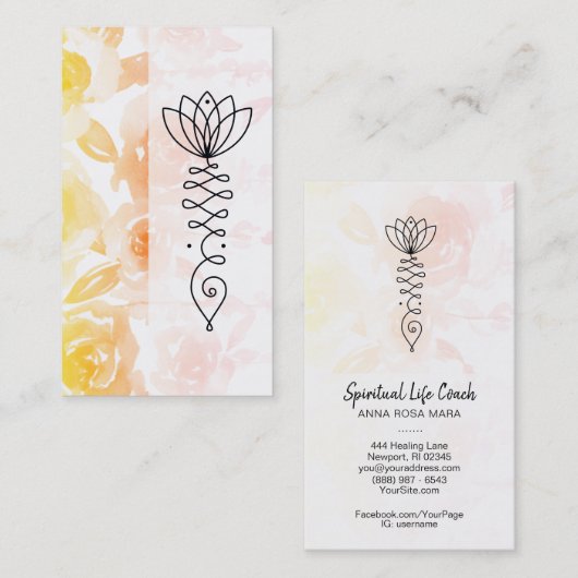 *~* Rozen en Wisteria Path of Nirvana Flowers Visitekaartje (Voorkant / Achterkant)