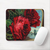 Rozen en zeilboot Muismat (Met muis)