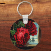  Rozen en zeilboot Sleutelhanger (Voorkant)