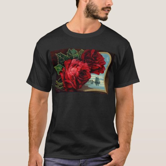  Rozen en zeilboot T-shirt (Voorkant)