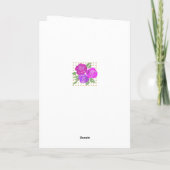 Rozen en Zwart Wit Gouden Streep Verjaardag Kaart (Achterkant)