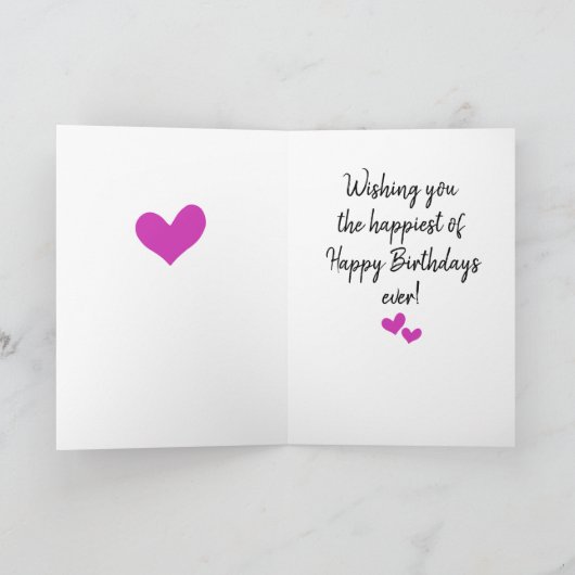 Rozen en Zwart Wit Gouden Streep Verjaardag Kaart (Binnen)