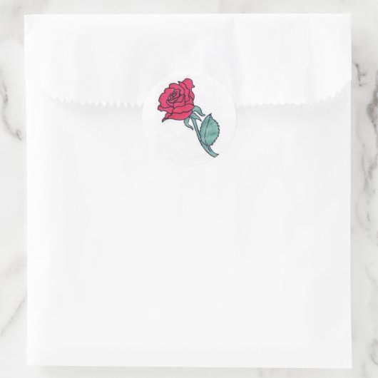 Rozen envelopafdichtingen ronde sticker (Tas)